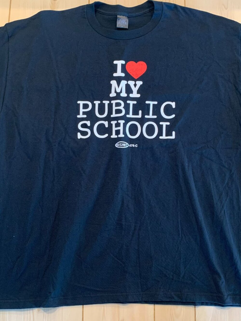 Vintage Classic Platinum Y2K I Love My Public School Education T-Shirt 3XL